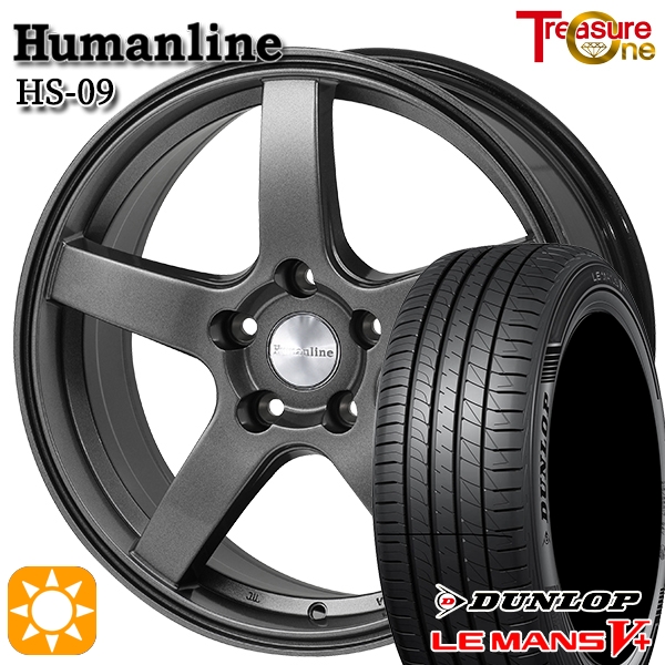 サマータイヤ ホイール4本セット 185/60R15インチ 5H100 トレジャーワン ヒューマンライン HS09 DG ダンロップ ルマン5+の通販は