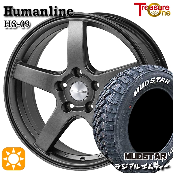 サマータイヤ ホイール4本セット 225/65R17インチ 5H114 トレジャーワン ヒューマンライン HS09 DG マッドスター ラジアルM/T ホワイトレター