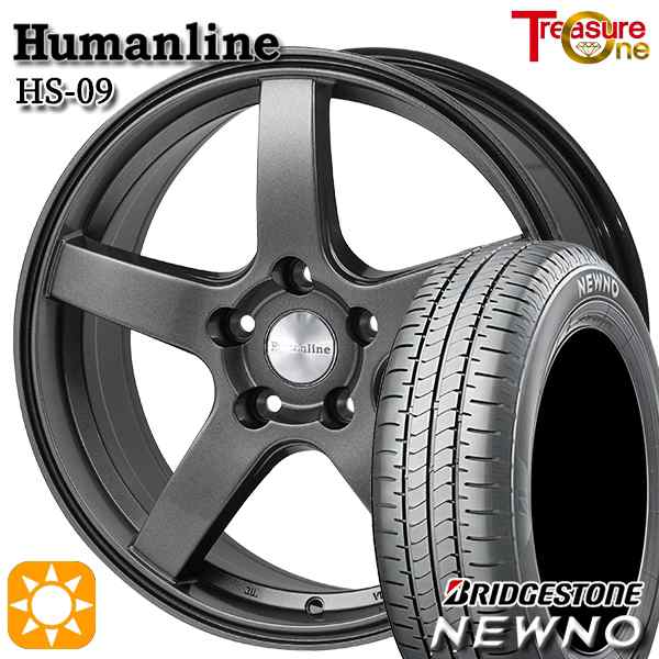 サマータイヤ ホイール4本セット 185/65R15インチ 5H100 トレジャーワン ヒューマンライン HS09 DG ブリヂストン ニューノの通販は