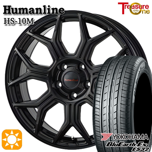 サマータイヤ ホイール4本セット 215/45R17インチ 5H114 ヒューマンライン HS10M BK ヨコハマ ブルーアース ES32