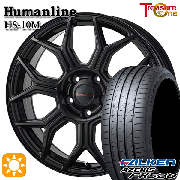 サマータイヤ ホイール4本セット 215/45R17インチ 5H100 ヒューマンライン HS10M BK ファルケン FK520