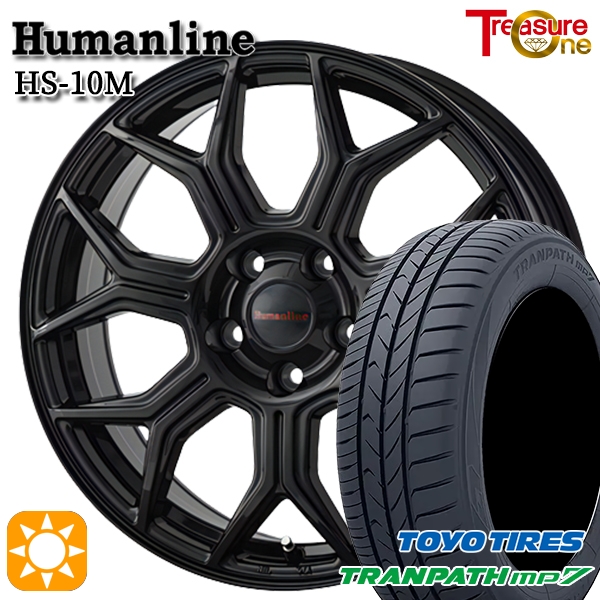サマータイヤ ホイール4本セット 195/65R15インチ 5H114 ヒューマンライン HS10M BK トーヨー トランパス MP7