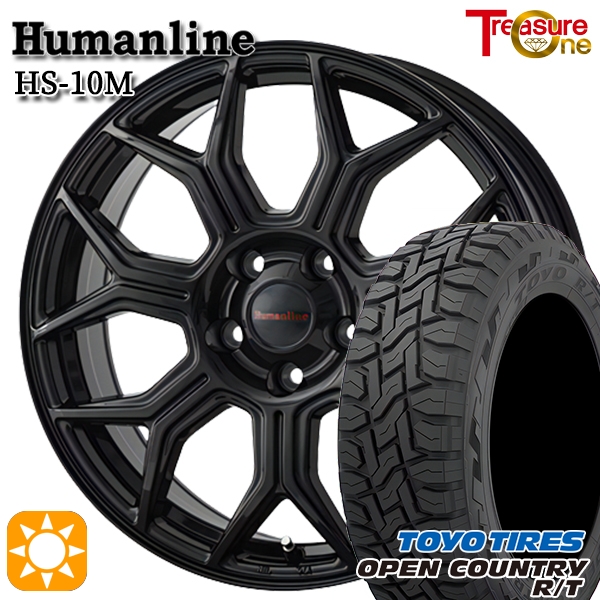 サマータイヤ ホイール4本セット 225/65R17インチ 5H114 ヒューマンライン HS10M BK トーヨー オープンカントリー R/T