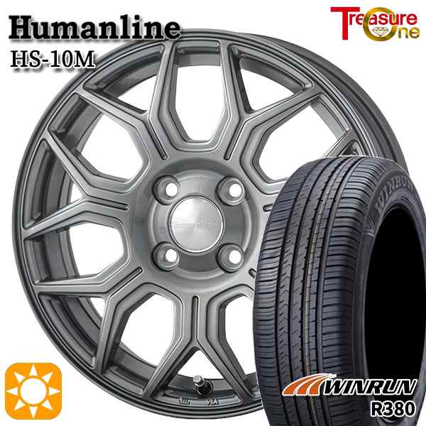 サマータイヤ ホイール4本セット 185/65R15インチ 4H100 ヒューマンライン HS10M DG ウィンラン R380