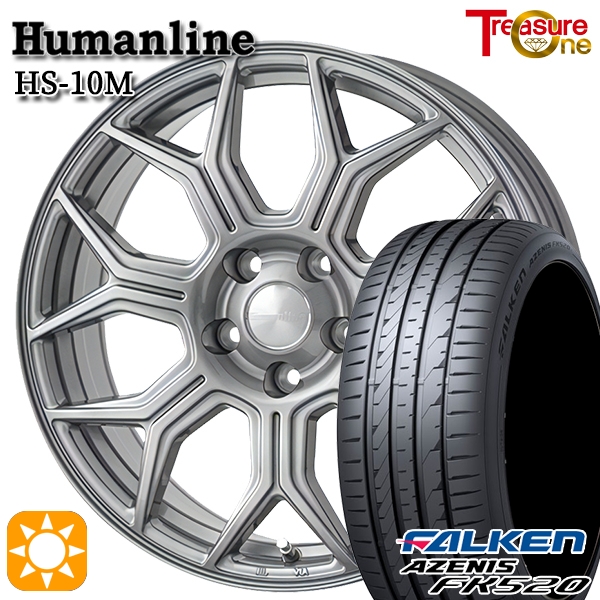 サマータイヤ ホイール4本セット 215/45R17インチ 5H100 ヒューマンライン HS10M DG ファルケン FK520