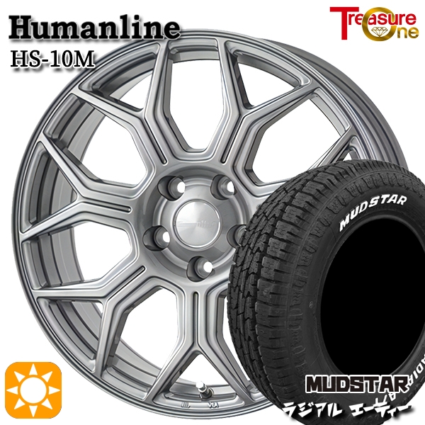 サマータイヤ ホイール4本セット 215/65R16インチ 5H114 ヒューマンライン HS10M DG マッドスター ラジアルA/T ホワイトレター