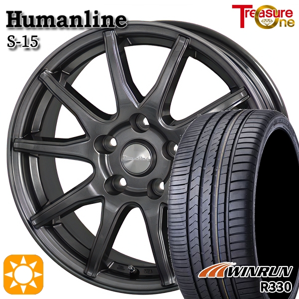 サマータイヤ ホイール4本セット 225/50R18インチ 5H114 ヒューマンライン S15 GM ウィンラン R330