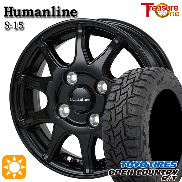 145/80R12 夏タイヤ ホイール4本セット TOYO OPEN COUNTRY R/T RBL 80