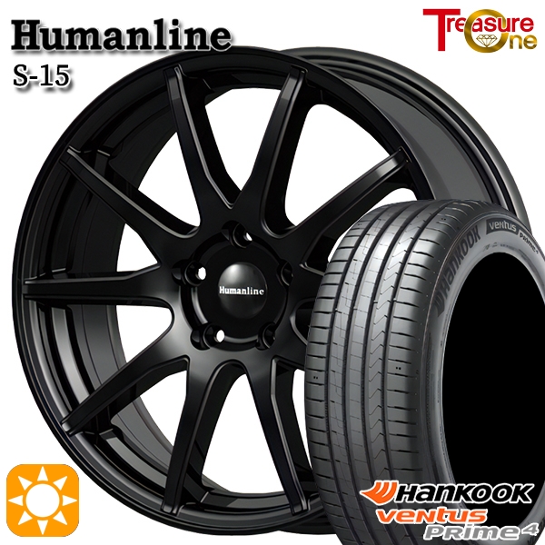 サマータイヤ ホイール4本セット 215/55R17インチ 5H114 ヒューマンライン S15 BK ハンコック veNtus PRime4 K135の通販は 80,900円