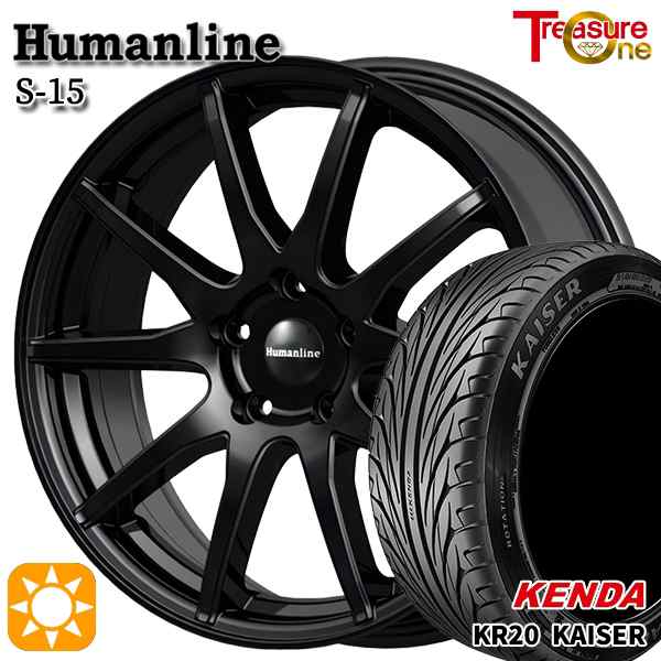 サマータイヤ ホイール4本セット 215/45R17インチ 5H100 ヒューマンライン S15 BK ケンダ KR20の通販は