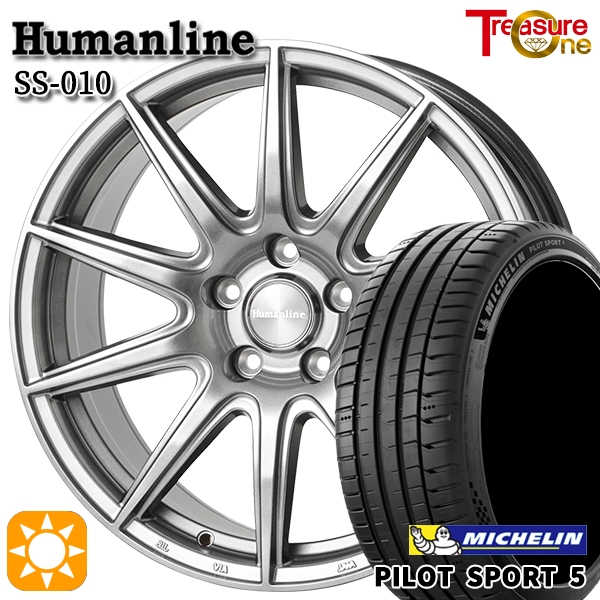 サマータイヤ ホイール4本セット 215/55R17インチ 5H100 ヒューマン