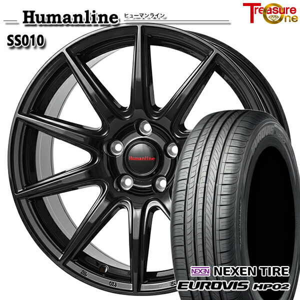 サマータイヤ ホイール4本セット 195/65R15インチ 5H100 ヒューマンライン SS010 BK ネクセン ロードストーン ユーロビズ HP02の通販はサマータイヤ・ホイールセット