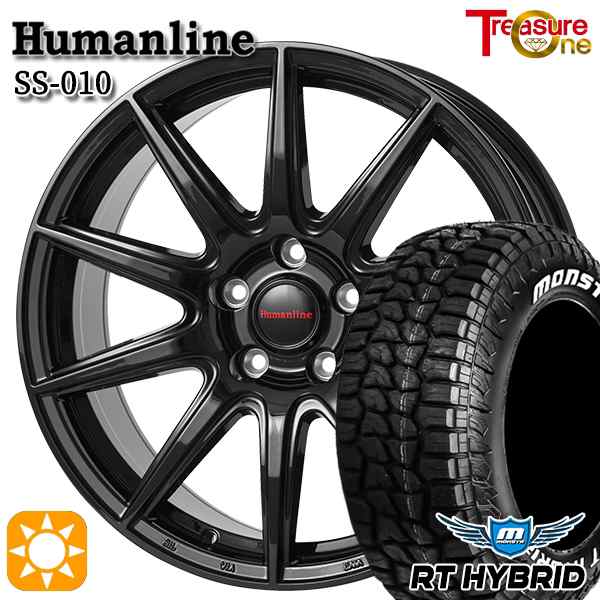 サマータイヤ ホイール4本セット 195/65R15インチ 5H100 ヒューマンライン SS010 BK MONSTA モンスタ R/T ハイブリッドの通販は