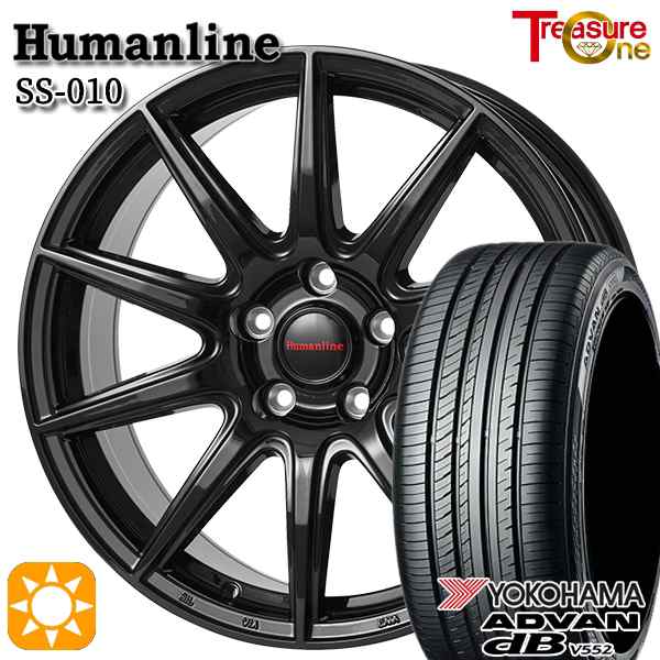 サマータイヤ ホイール4本セット 235/50R18インチ 5H114 ヒューマンライン SS010 BK ヨコハマ アドバンデシベル V552の通販は