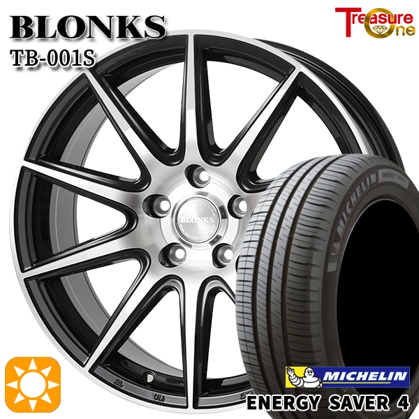 サマータイヤ ホイール4本セット 205/55R16インチ 5H100 トレジャーワン クリフクライム TC07 BK ミシュラン エナジーセイバー4 サマータイヤ ホイール4本セット 205⁄55R16インチ 5H114 MID