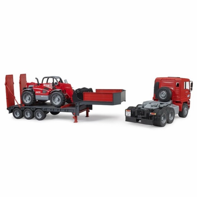 車 おもちゃ ブルーダー BRUDER MAN トラック＆Manitou テレスコープローダー MLT633 02774 トレーラー トラック ショベル 重機 はたら