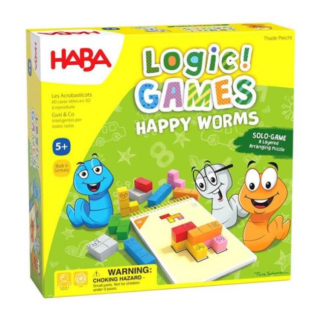 ボードゲーム 木 おもちゃ ロジックゲーム HABA ハバ ロジックゲーム・ハッピーワーム HA6815 の通販は