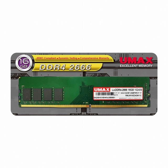UMAX UMAX デスクトップ向け DDR4 2666 16GB[UM-DDR4S-2666-16GB](代引不可)【送料無料】の通販は 11,380円