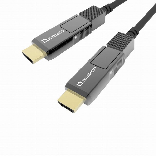 エーディテクノ 18Gbpsフルスペック対応 高強度光ファイバ脱着式HDMIケーブル 10m AHG-010M(代引不可)【送料無料】の通販は