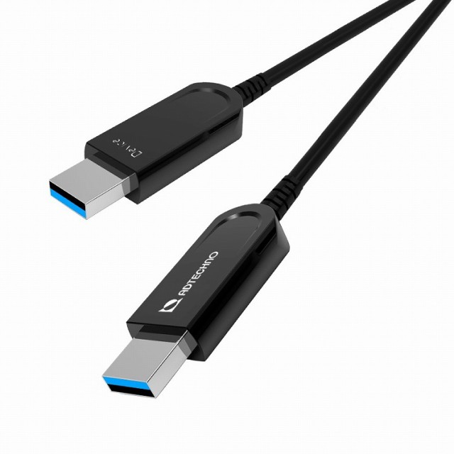 エーディテクノ 10Gbps対応光ファイバ USBケーブル A-A 10m AUN-1M2-010(代引不可)【送料無料】