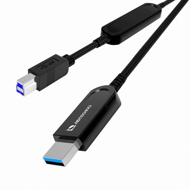 エーディテクノ 10Gbps対応光ファイバUSBケーブル A-B 10m AUN-2M2-010(代引不可)【送料無料】