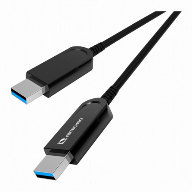 エーディテクノ 5Gbps 専用 光ファイバ USB ケーブル 100m AUN-1M1-100(代引不可)【送料無料】