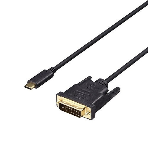 バッファロー ディスプレイ変換ケーブル USB Type-C-DVI 1m ブラック BDCDV10BK(代引不可)【送料無料】