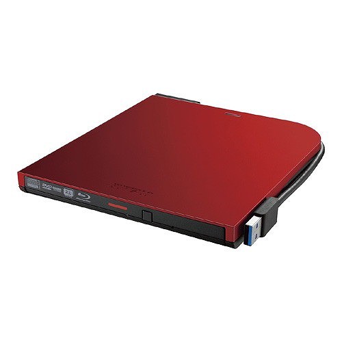 バッファロー USB3.2(Gen1)対応 ポータブルBD 書込ソフト添付 レッド BRXL-PTV6U3-RDB(代引不可)【送料無料】