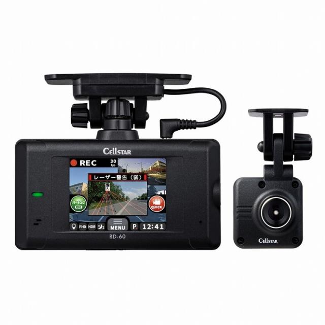 セルスター工業 ドライブレコーダー セーフティレーダー機能付 RD-60(代引不可)【送料無料】の通販は