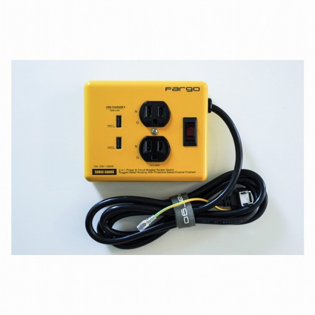 FARGO STEEL TAP USB AC2個口 3.4A USB イエロー PT410YE(代引不可)【送料無料】の通販は