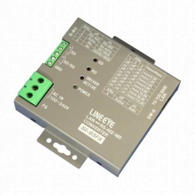 ラインアイ インターフェースコンバータ LAN(=)RS-422/485 絶縁・壁掛タイプ SI-65FA-L(代引不可)【送料無料】
