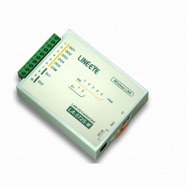 ラインアイ 無線LAN接続型デジタルIOユニット オープンコレクタ5出力/フォトカプラ絶縁2入力 LA-5T2S-W(代引不可)【送料無料】の通販は