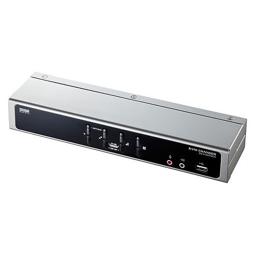 サンワサプライ デュアルリンクDVI対応パソコン自動切替器(4:1) SW-KVM4HDCN(代引不可)【送料無料】