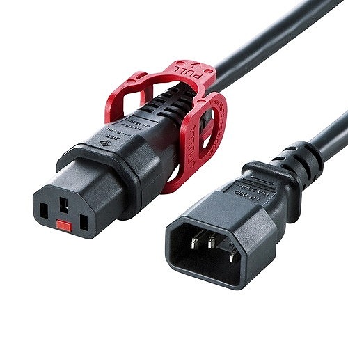 サンワサプライ 抜け防止ロック式電源コード ロックプラス(5m) ブラック APW15-C14C13LP-50(代引不可)【送料無料】