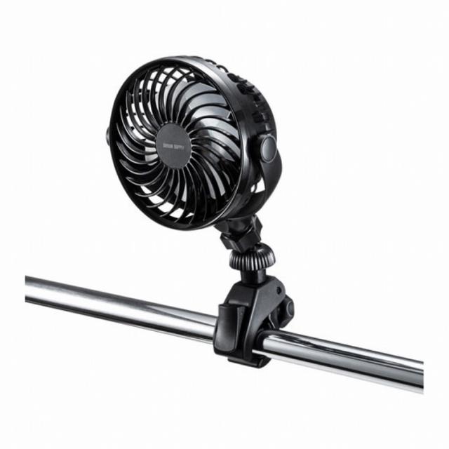 サンワサプライ 小型クランプ扇風機(充電式) VEH-FAN1(代引不可)【送料無料】の通販は 4,893円