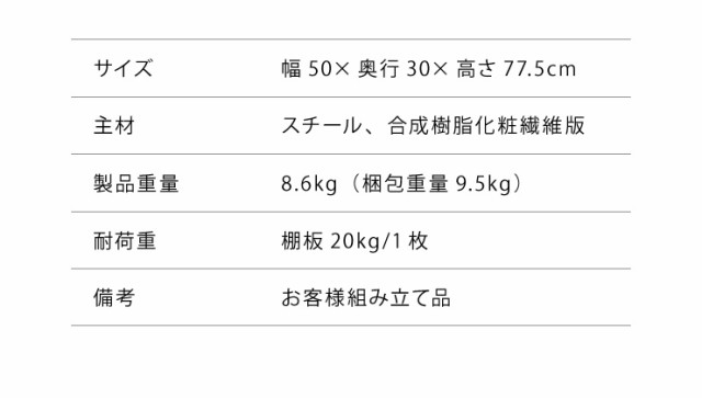 ヴィンテージ 三段ラック 3段 ラック 幅50 奥行き30 収納 オープンラック スチールラック 茶 ブラウン シェルフ 木目調(代引不可)【送料の通販はau  PAY マーケット - リコメン堂インテリア館