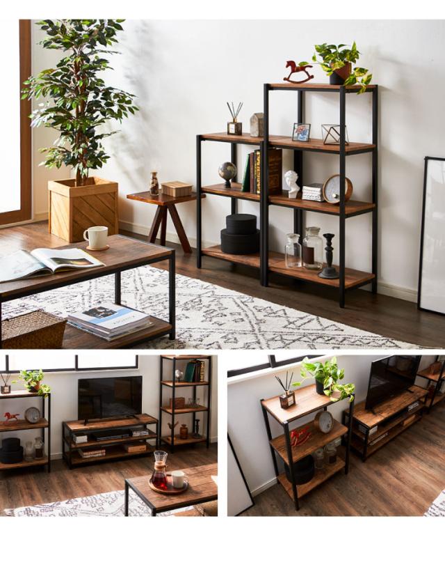 【値下げ】50's ヴィンテージ スチール 4段ラック 棚　インダストリアル 楽天市場】ラック 4段 STALE ステイル 幅90 アンティーク