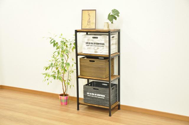 タッパーウェア 木目調収納ボックス 2段セット ブラウン