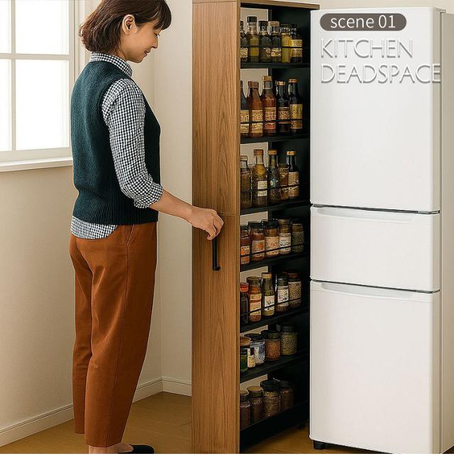 隙間ワゴン専用上棚 幅30cm 奥行き45cm 高さ80cm 上棚のみ スリムワゴン すき間収納 収納ワゴンキッチン ワゴン洗面所 収納ランドリーラック 調味料ラック ストッカー キャスター付き収納(代引不可)【送料無料】_1