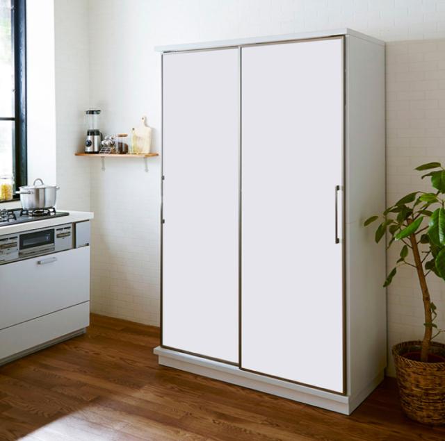 食器棚 両面スライド板戸タイプ モイス付き 幅122cm 高さ195cm 奥行55cm 【大川家具 国産 日本製 開梱設置無料】キッチン収納 ダイニング収納(代引不可)_1