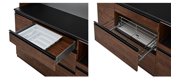 食器棚 カップボード 幅120cm 奥行48cm 高さ198cm キッチンボード 