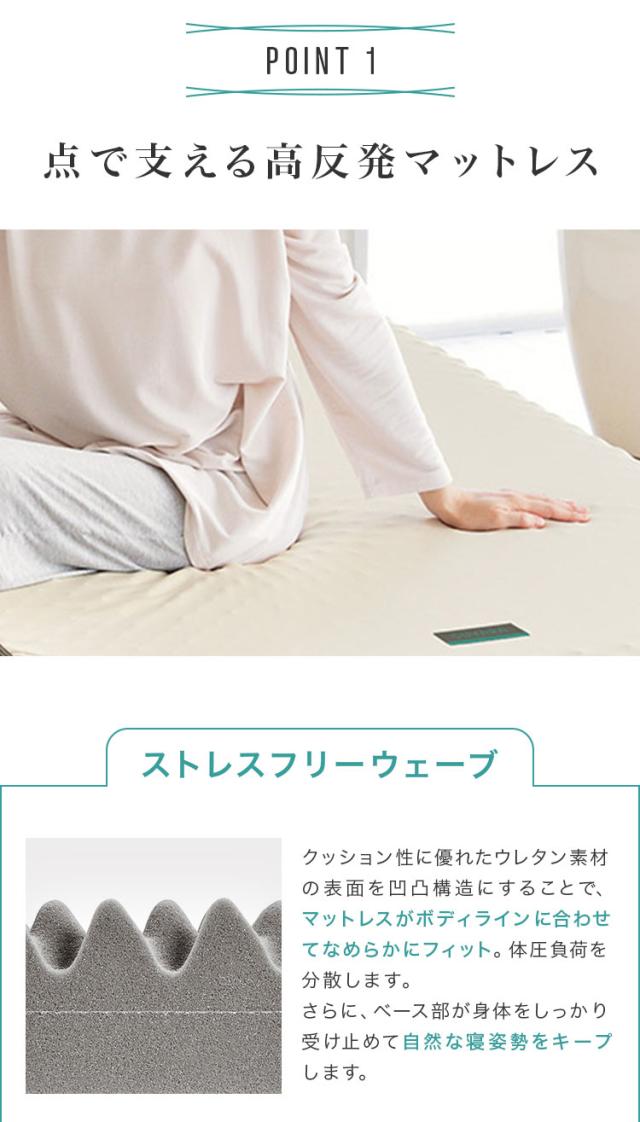 西川 マットレスパッド SUYARA ダブル 140×200 高反発 トッパー オーバーレイ 厚み3.5cm 圧縮 オーバーレイマットレス 点で支える マット【送料無料】_4