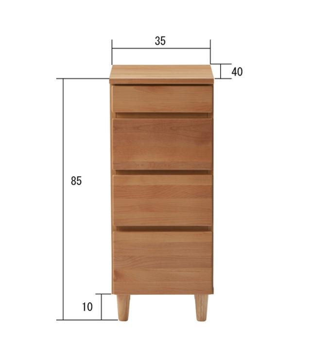 チェスト 幅35 完成品 国産 大川家具 北欧 収納 リビング 無垢材使用 アルダー ローボード TV台(代引不可)【送料無料】_5