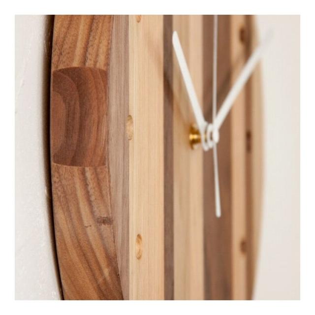 Latree(ラトレ) TIMEシリーズ 無垢のウォールクロック 丸 モザイク 掛け時計 オイル仕上げ 高級感 飛騨家具 株式会社HIDAKAGU【送料無料_2