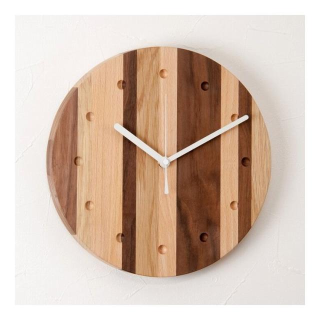 Latree(ラトレ) TIMEシリーズ 無垢のウォールクロック 丸 モザイク 掛け時計 オイル仕上げ 高級感 飛騨家具 株式会社HIDAKAGU【送料無料_5