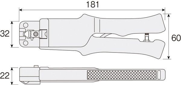 HOZAN(ホーザン)P-711 モジュラープラグ圧着工具(代引不可)【送料無料