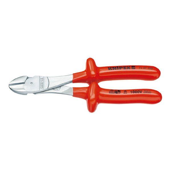 KNIPEX(クニペックス) 7407-200 絶縁強力斜ニッパー 1000V【送料無料】(代引不可)の通販は