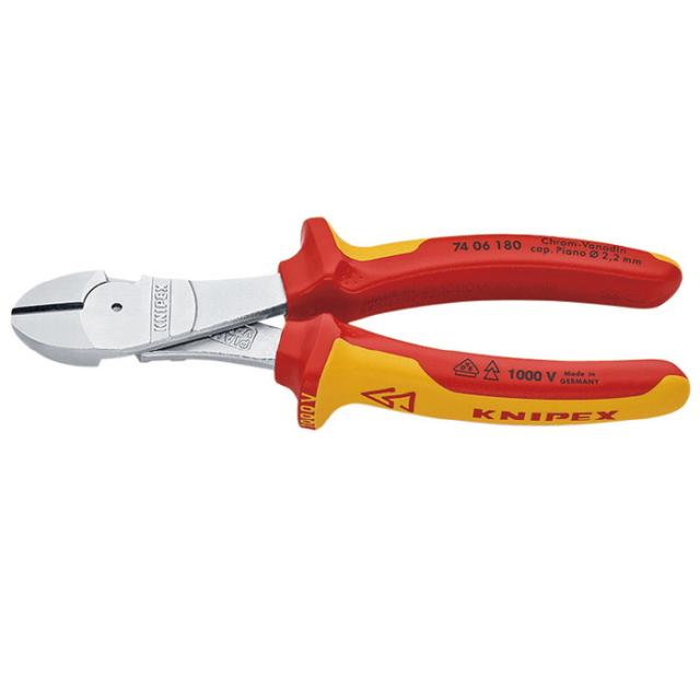 KNIPEX(クニペックス) 7406-180 絶縁強力斜ニッパー 1000V (SB)(代引不可)【送料無料】