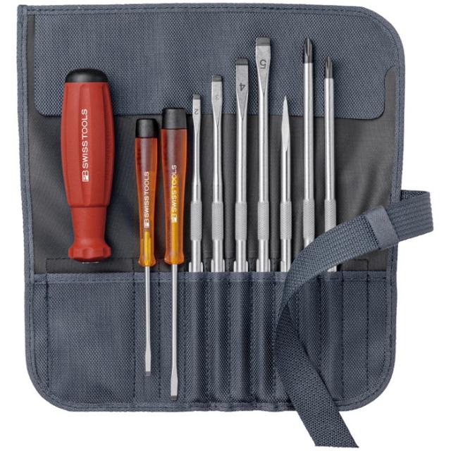PB SWISS TOOLS PBスイス 8218GY 差替式ドライバーセット 9本組 グレー(代引不可)【送料無料】の通販は