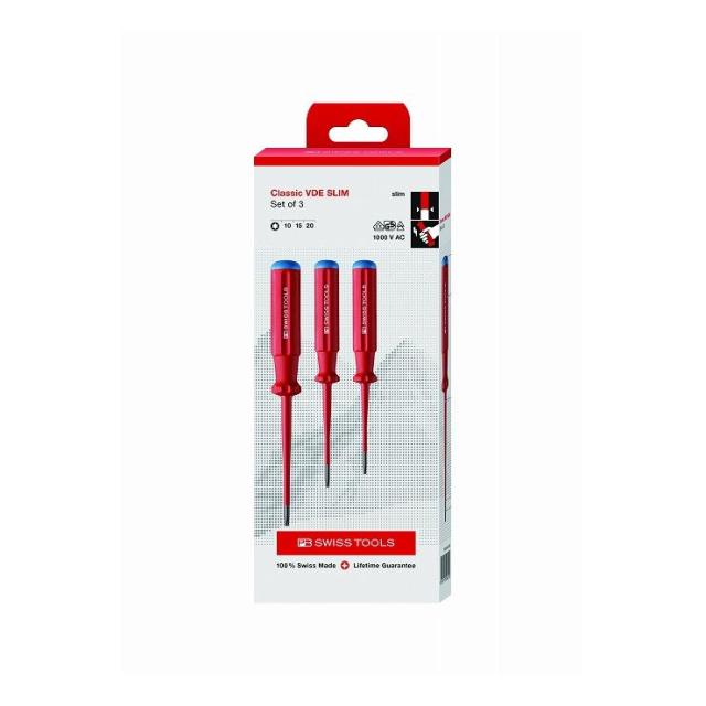 PB SWISS TOOLS ピービ—スイスツールズ 3本組 エレクトロ 絶縁スリムトルクスドライバーセット ペーパーBOX入 5549SLCBB(代引不可)【送